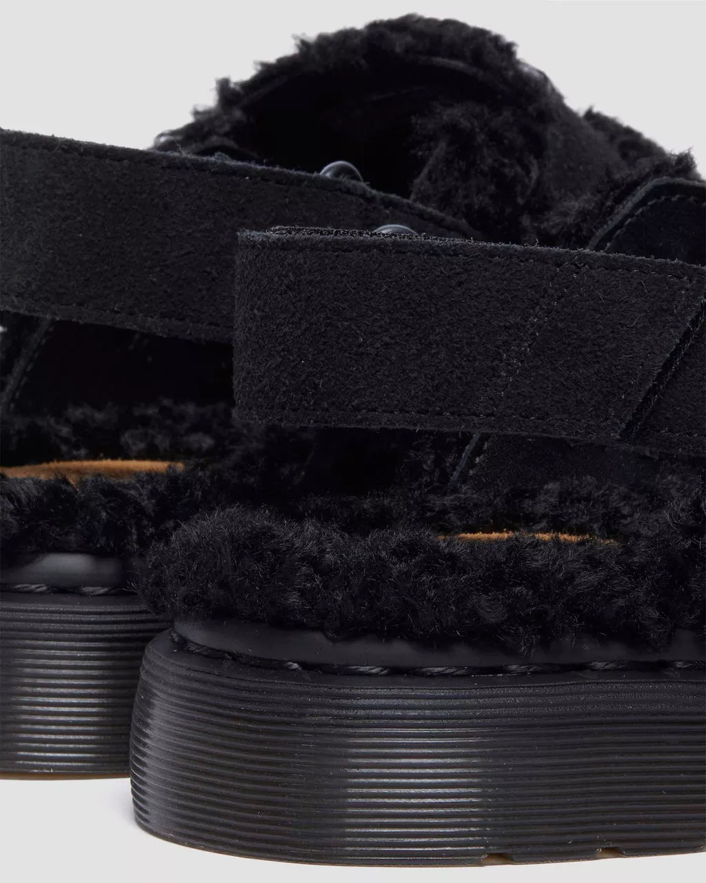 DR MARTENS Jorge II Suede &amp; Borg Mules