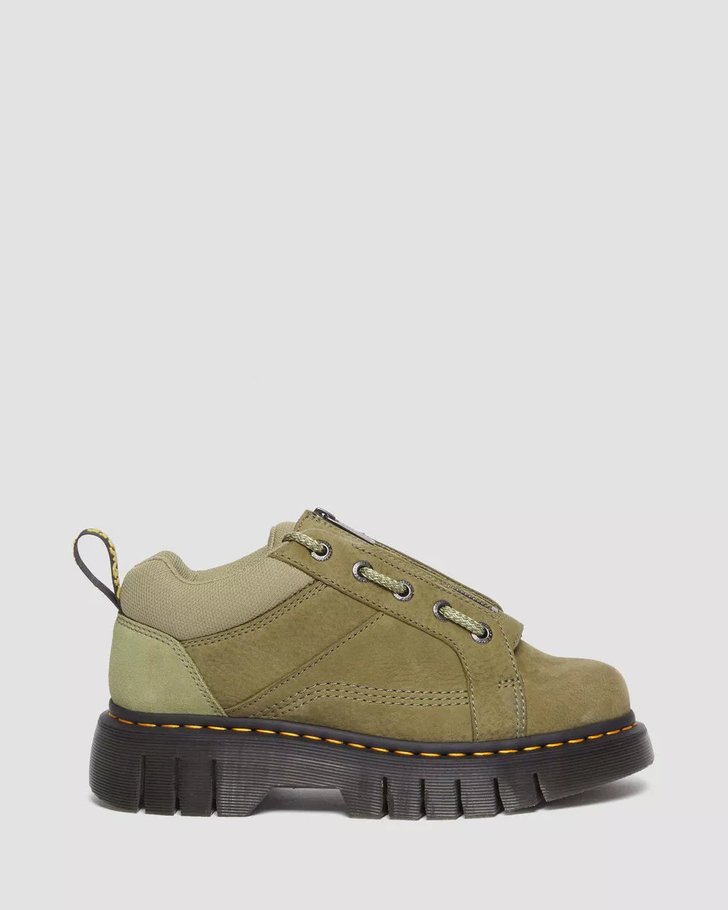 DR MARTENS Woodard Tumbled Nubuck Leather Zip Shoes
