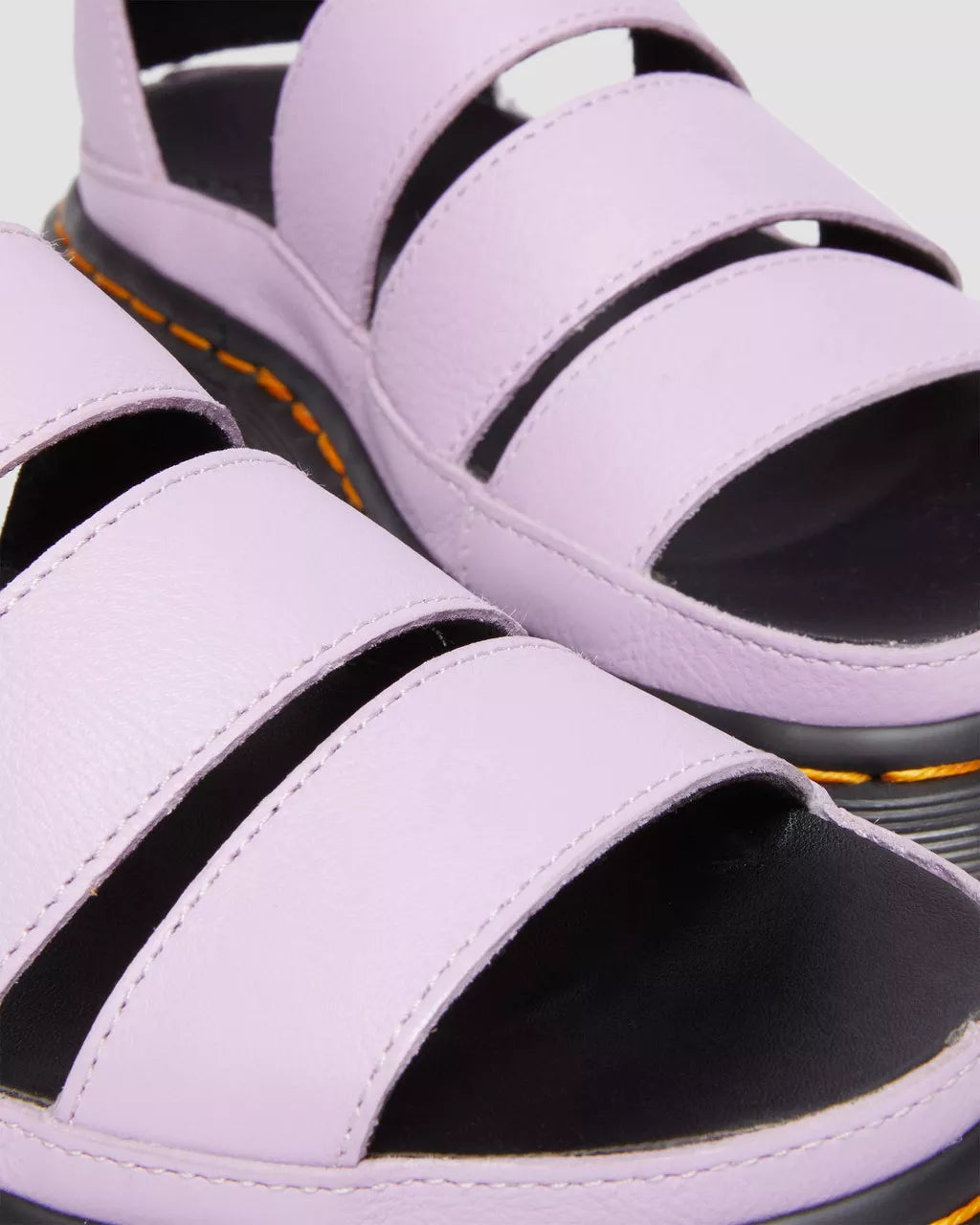 DR MARTENS Clarissa II Pisa Leather Strap Platform Sandals