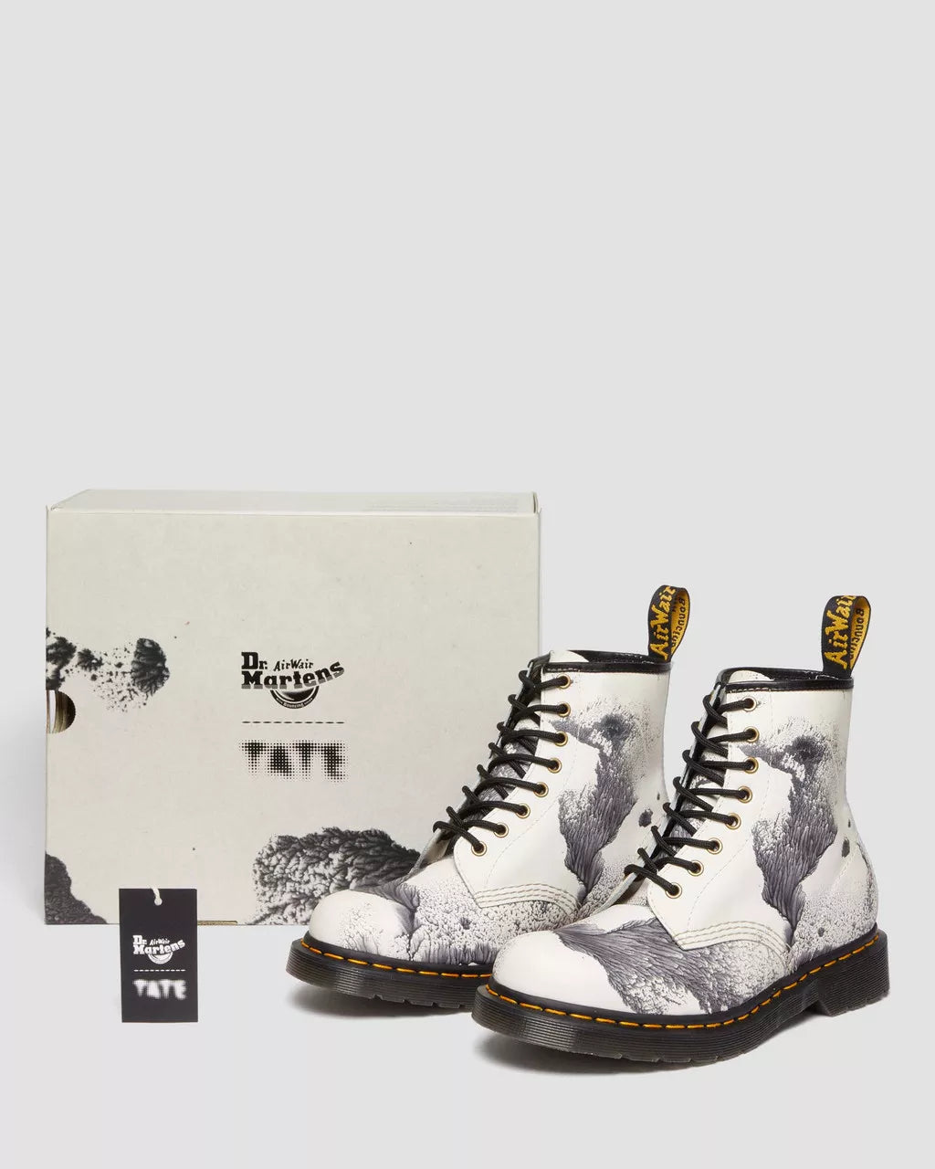 DR MARTENS 1460 Tate Decalcomania Leather Boots