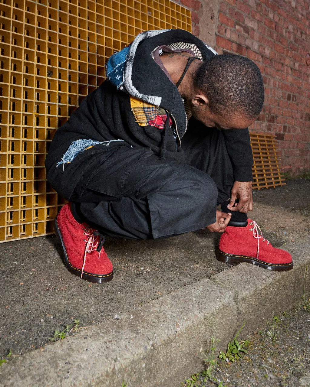 DR MARTENS 939 Ben Suede Padded Collar Lace Up Boots