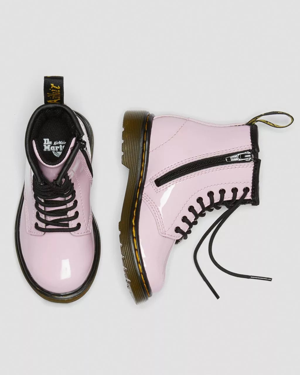 DR MARTENS Toddler 1460 Patent Leather Lace Up Boots