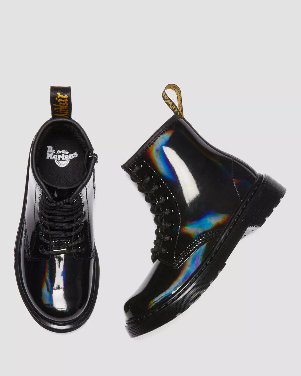 DR MARTENS Junior 1460 Rainbow Leather Lace Up Boots