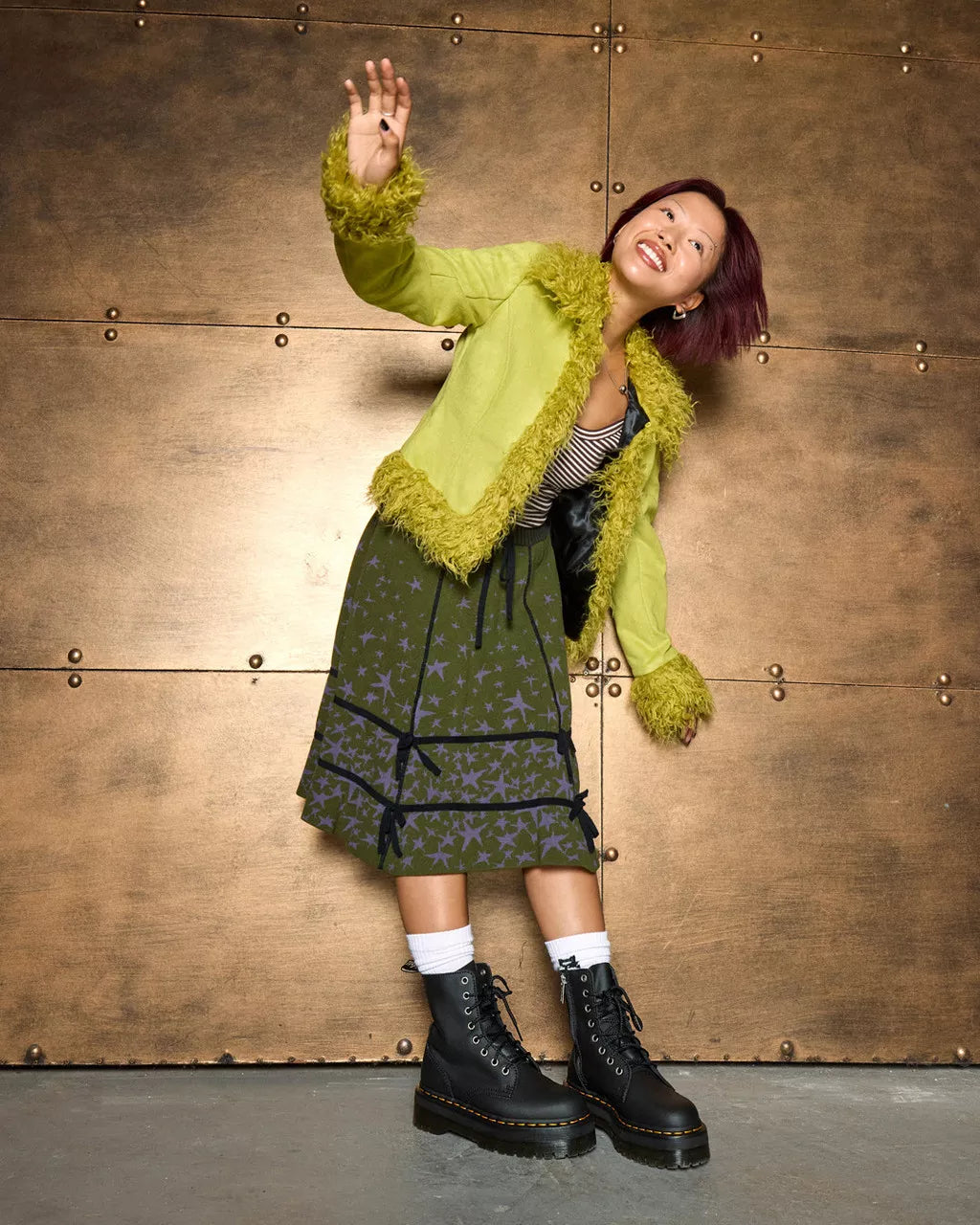 DR MARTENS Jadon Reclaimed Leather Platform Boots