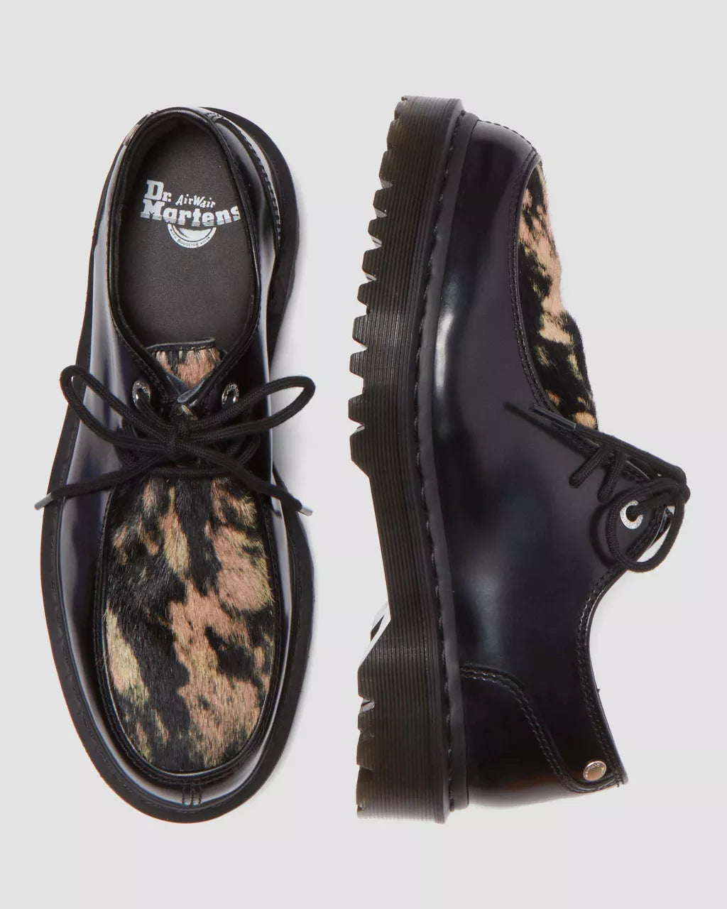 DR MARTENS Zeffir 3-eye Hair-On Leather Bex Shoes