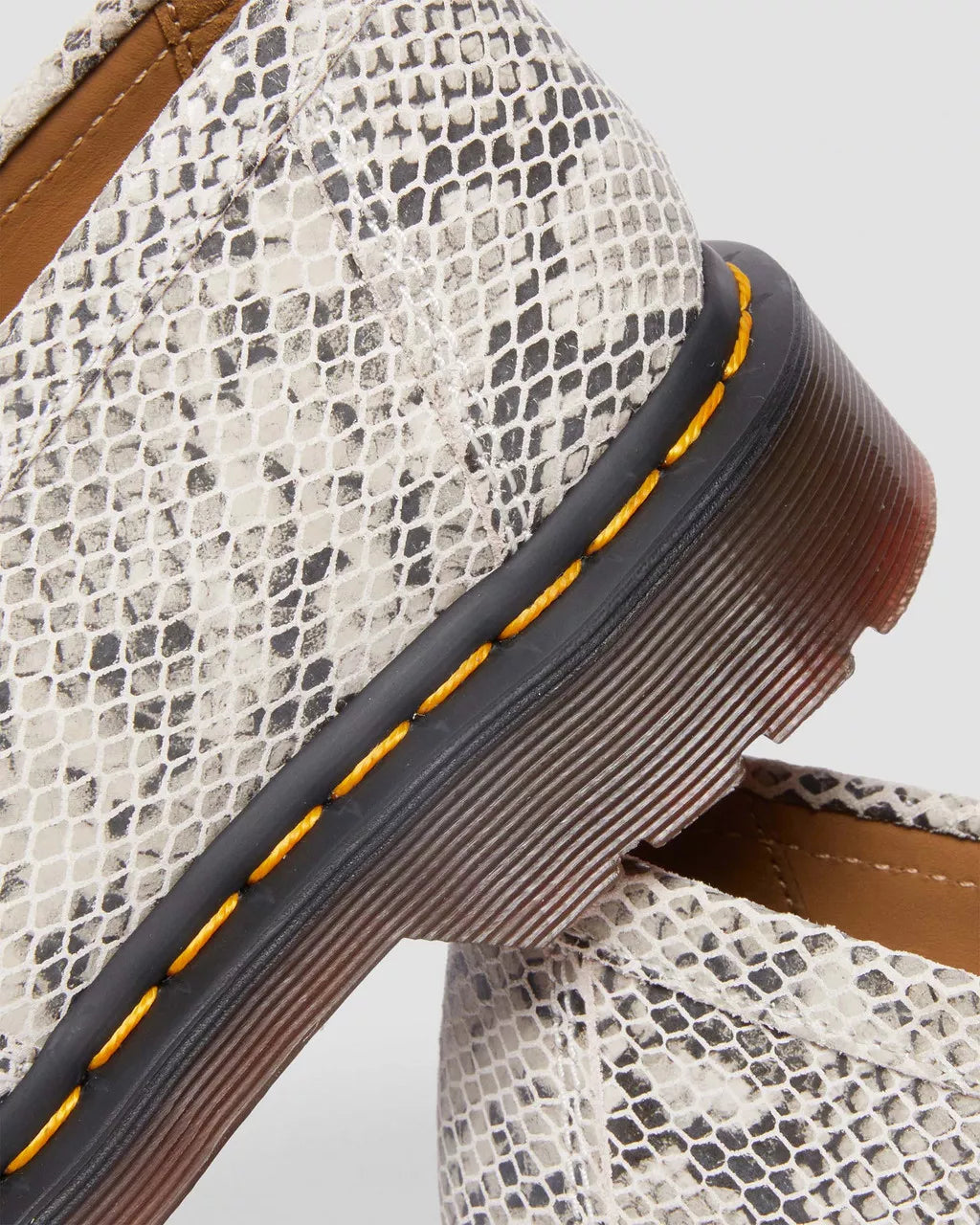 DR MARTENS Adrian Snaffle Python Print Suede Loafers