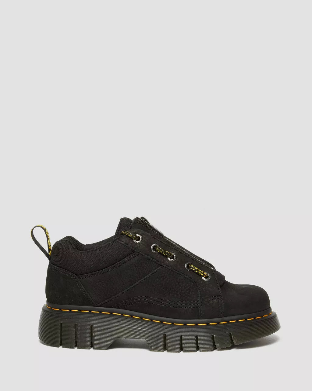 DR MARTENS Woodard Tumbled Nubuck Leather Zip Shoes