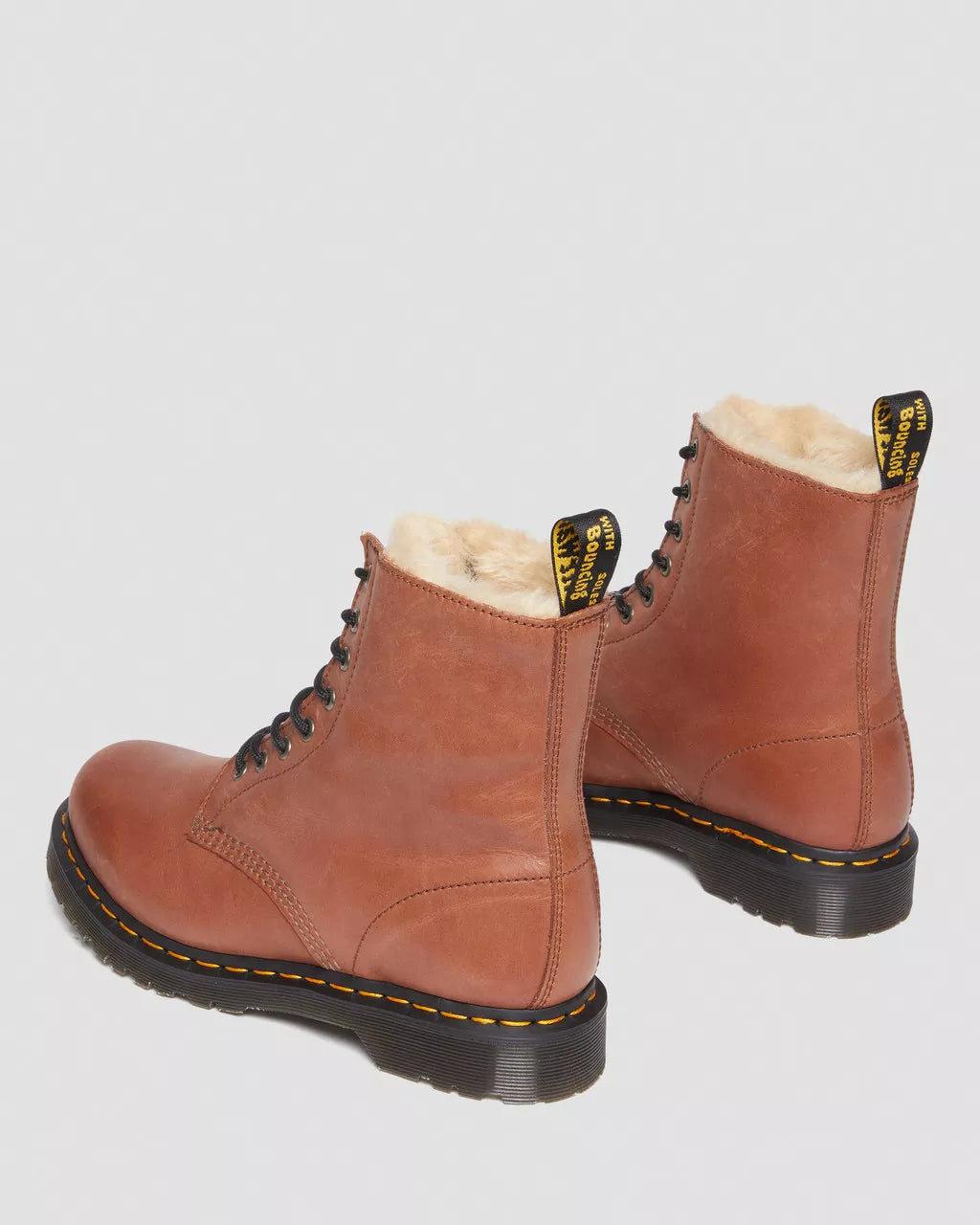 1460 Serena Faux Fur Lined Leather Lace Up Boots
