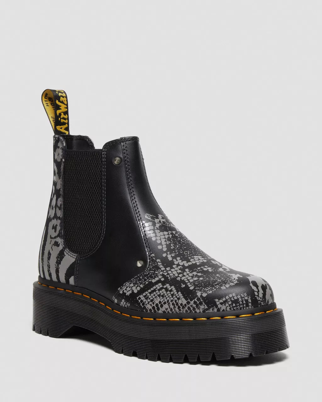 DR MARTENS 2976 Quad Platform Animal Print Boots