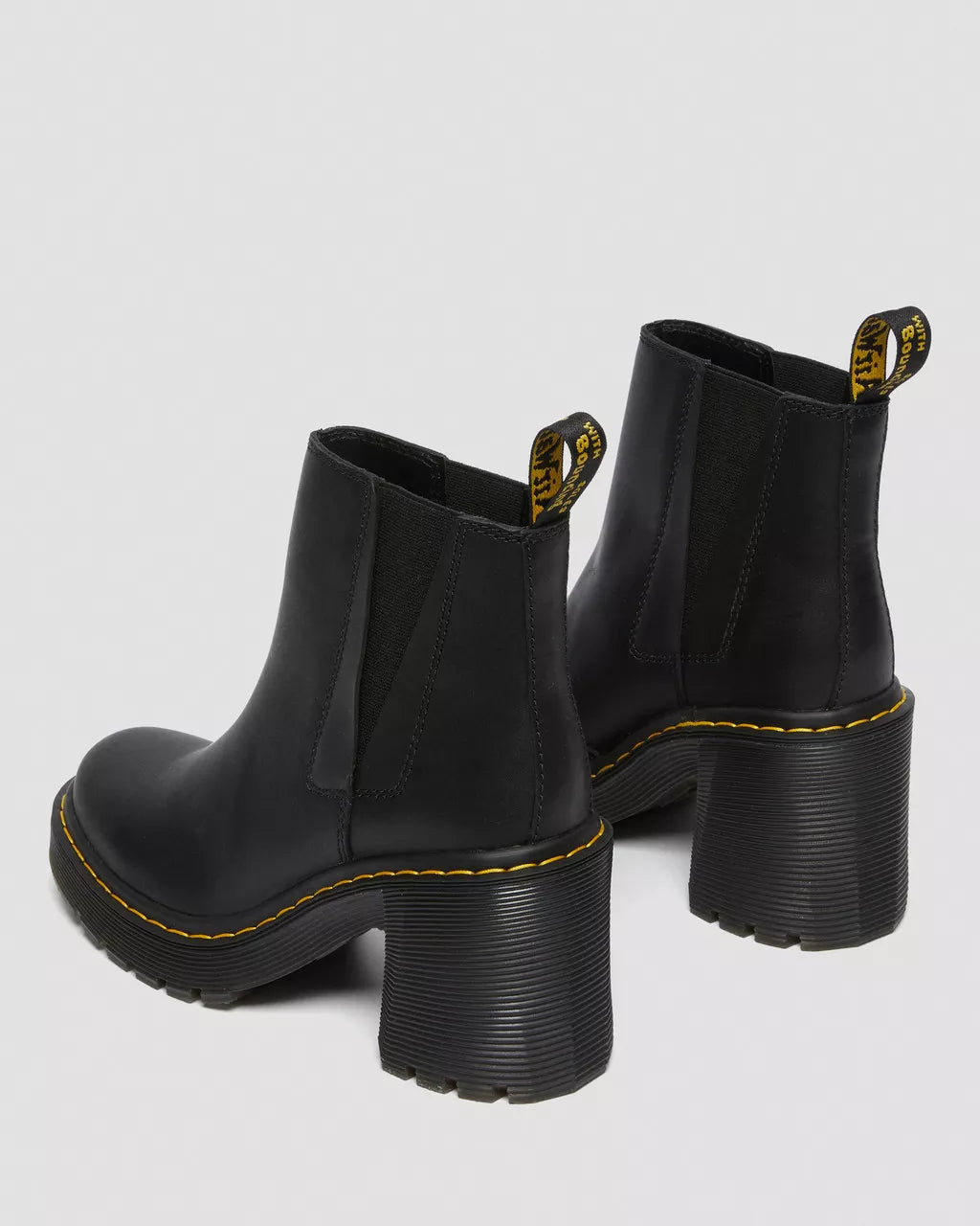 Spence Leather Flared Heel Chelsea Boots