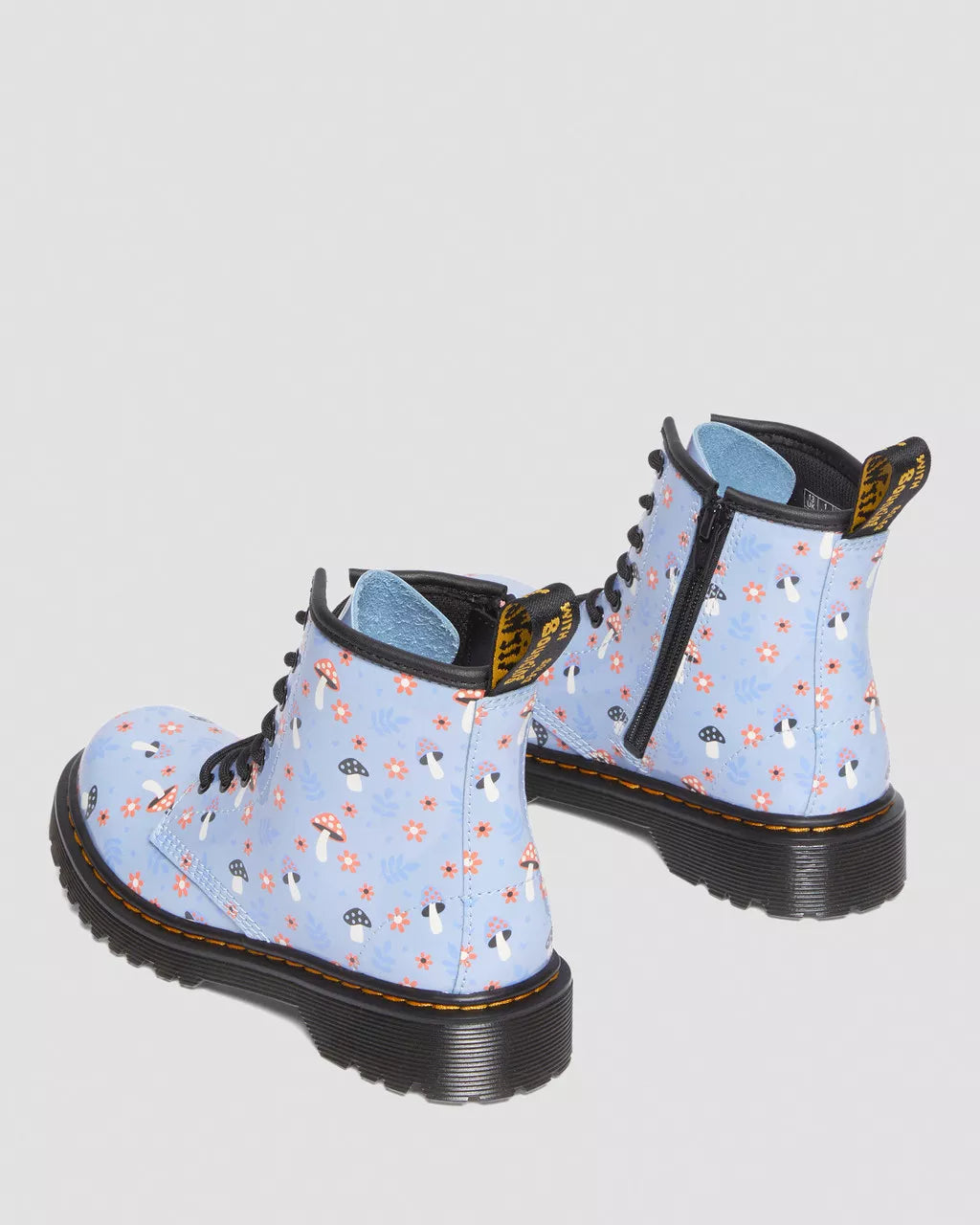 DR MARTENS Junior 1460 Woodland Patent Leather Lace Up Boots
