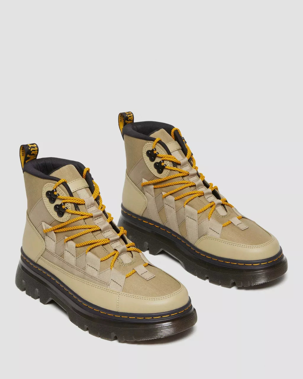 DR MARTENS Boury Nylon &amp; Leather Utility Boots
