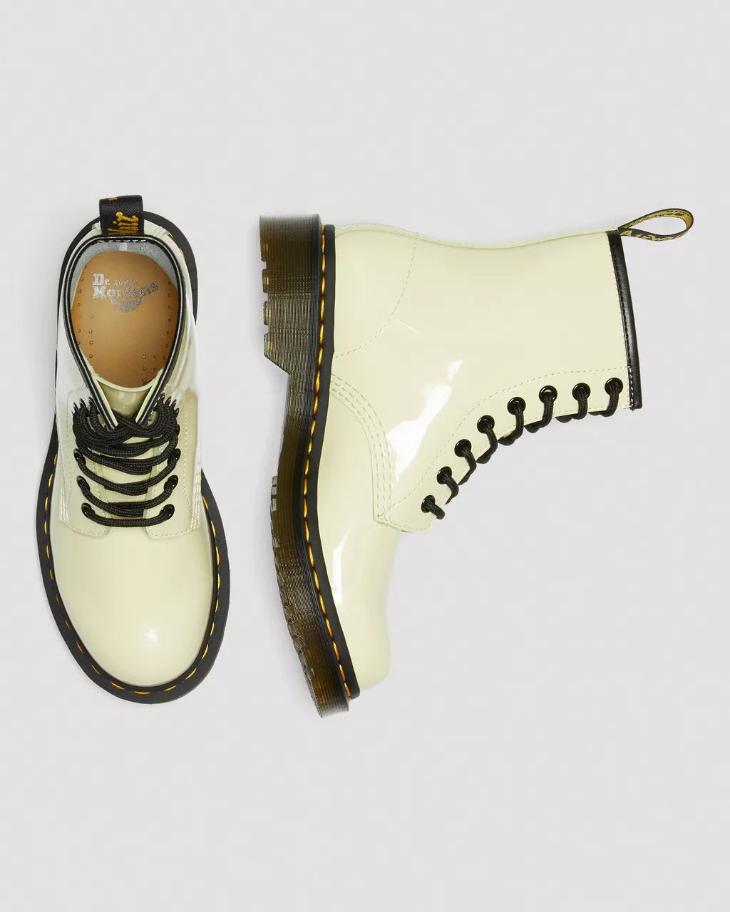 DR MARTENS 1460 Patent Leather Lace Up Boots