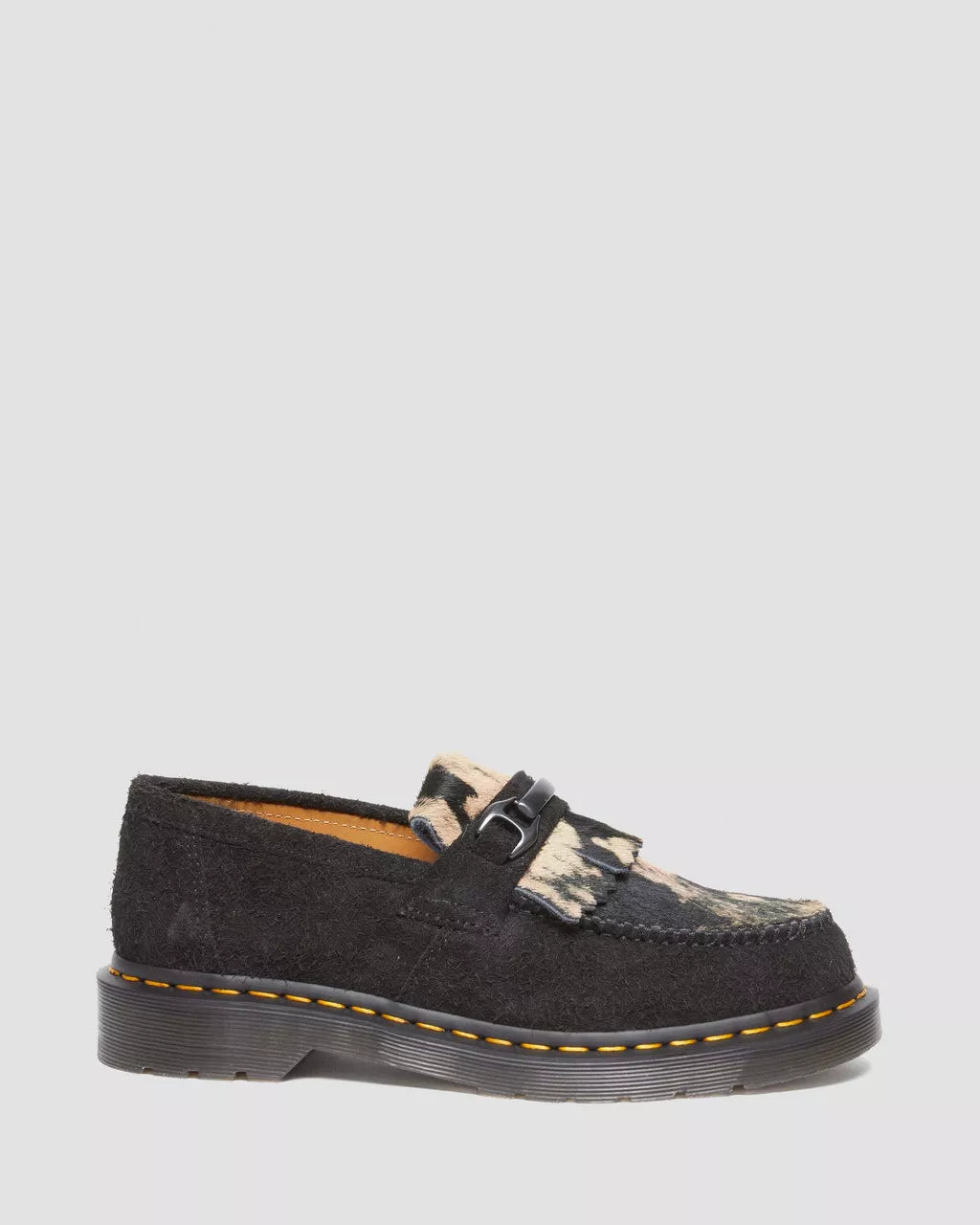DR MARTENS Adrian Snaffle Suede &amp; Hair-On Loafers